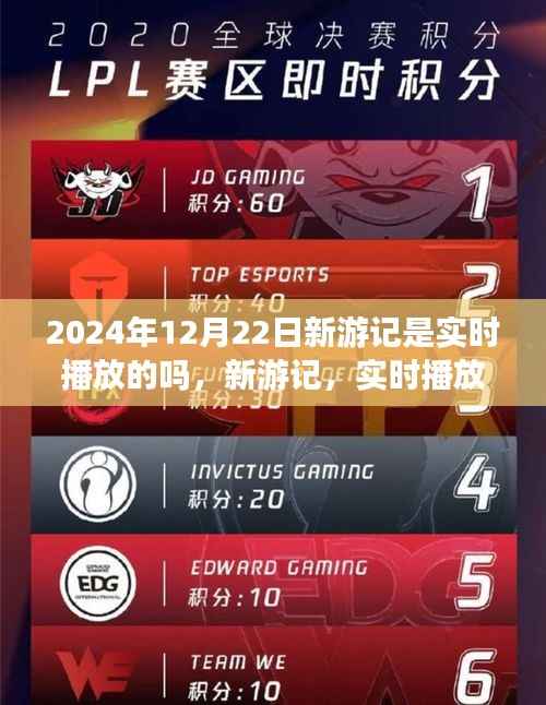新游记实时播放还是预定播放?探讨2024年12月22日的播出可能性
