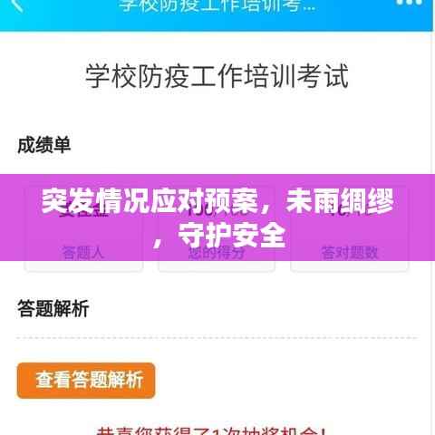 突发情况应对预案，未雨绸缪，守护安全